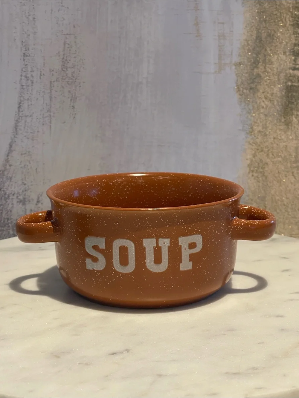 Set of ceramic soup bowls with handles Red, Camel, Teal and white 💗🎁